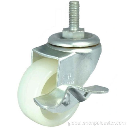 PP Rubber Industrial Caster Wheel 1.25"Micro Duty White PP Swivel Caster Wheel Supplier